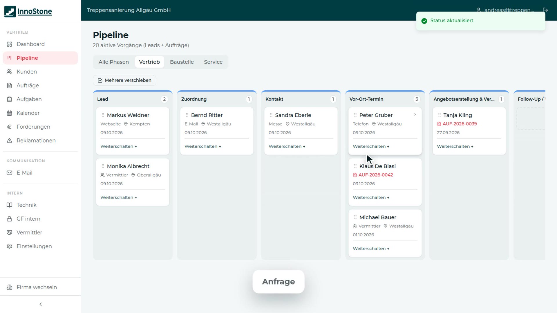 InnoStone CRM im Überblick